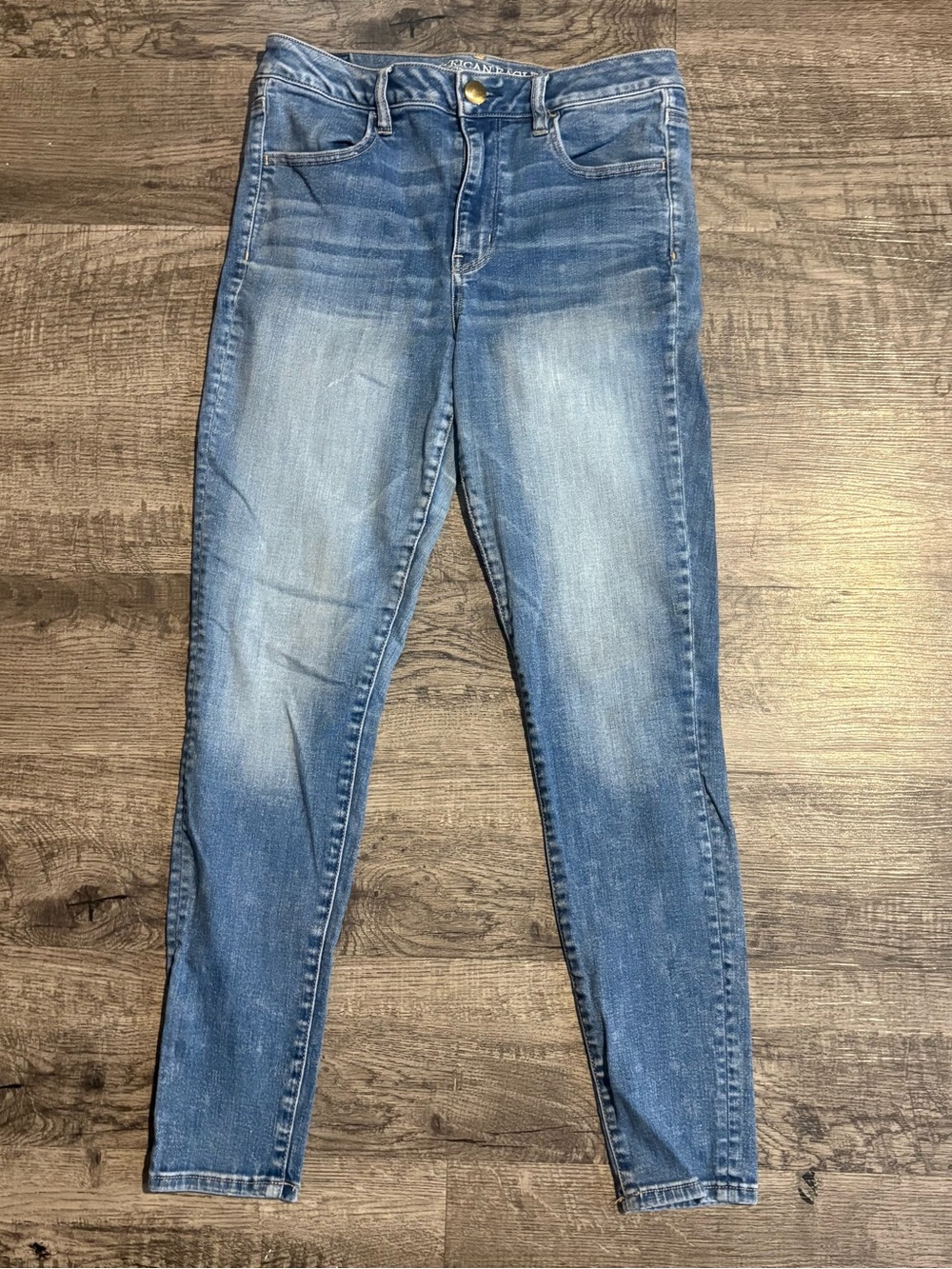 American Eagle Jeans Women’s 10 Blue Hi-Rise Jegging Stretch Denim